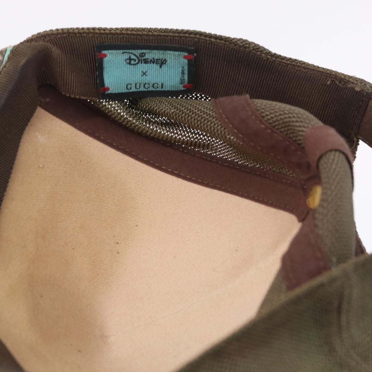 GUCCI GG Supreme GUCCIxDisney Cap PVC L Beige 648843 Auth 208355