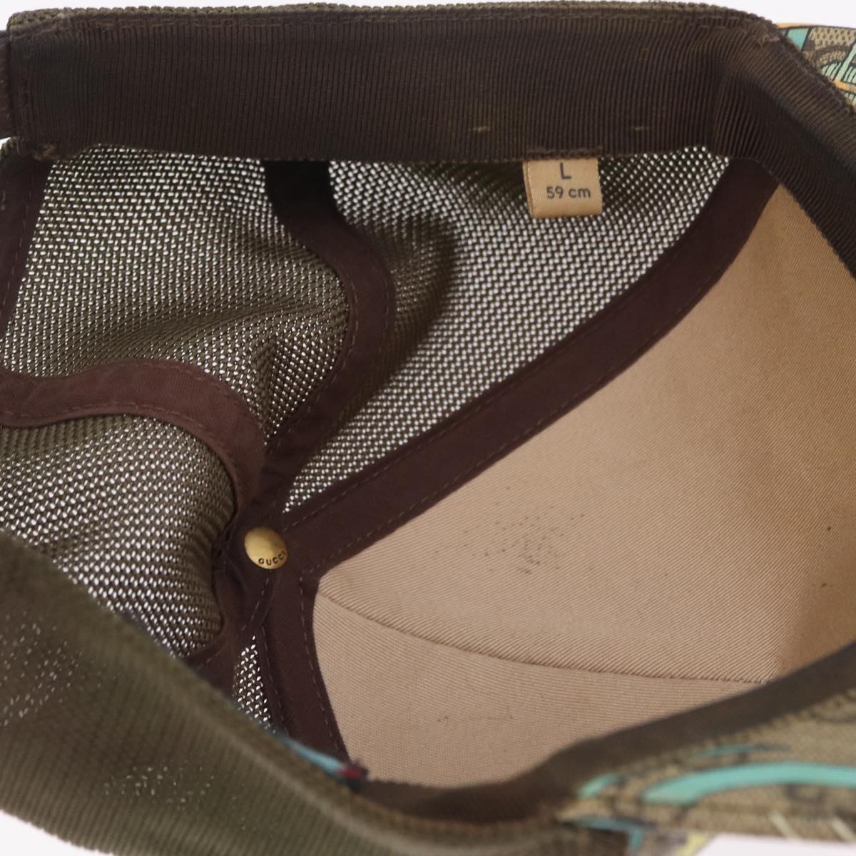 GUCCI GG Supreme GUCCIxDisney Cap PVC L Beige 648843 Auth 208355