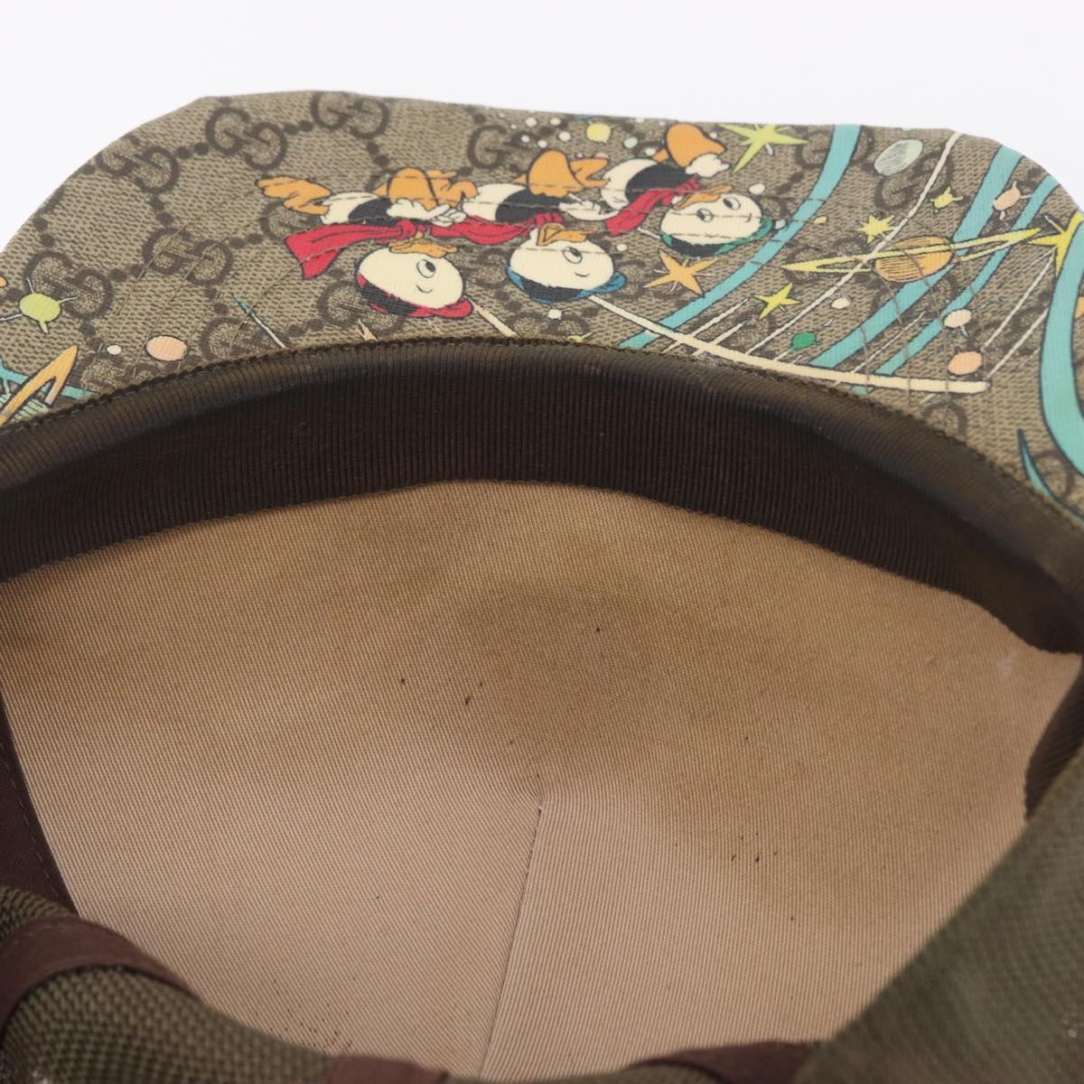 GUCCI GG Supreme GUCCIxDisney Cap PVC L Beige 648843 Auth 208355