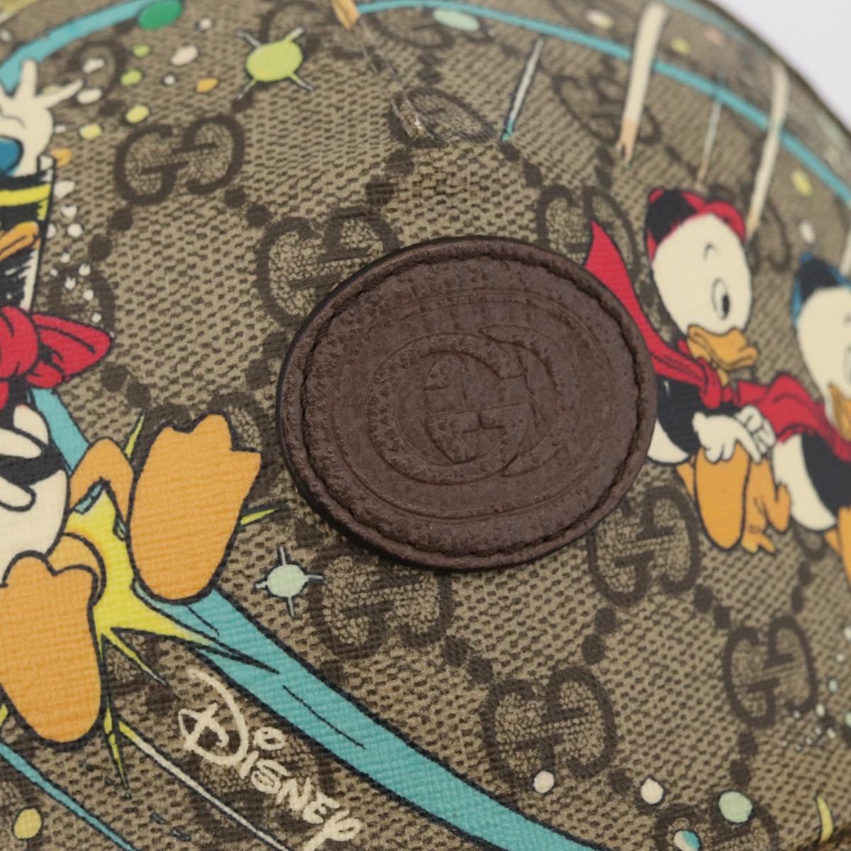 GUCCI GG Supreme GUCCIxDisney Cap PVC L Beige 648843 Auth 208355