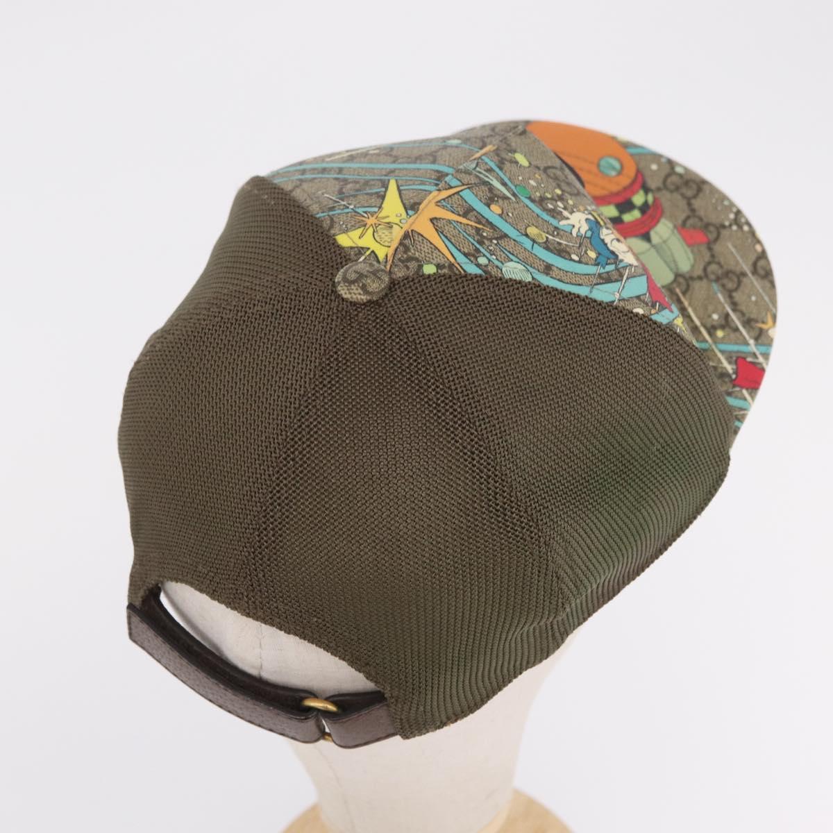 GUCCI GG Supreme GUCCIxDisney Cap PVC L Beige 648843 Auth 208355