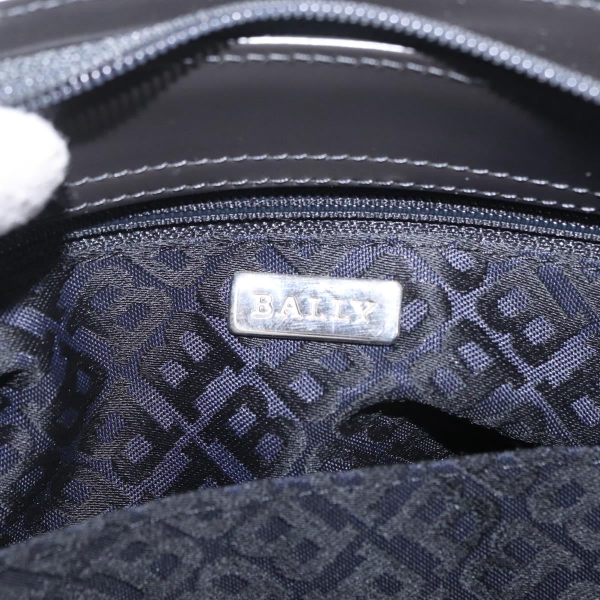 Bally Hand Bag Nylon Black Silver Auth 208374A
