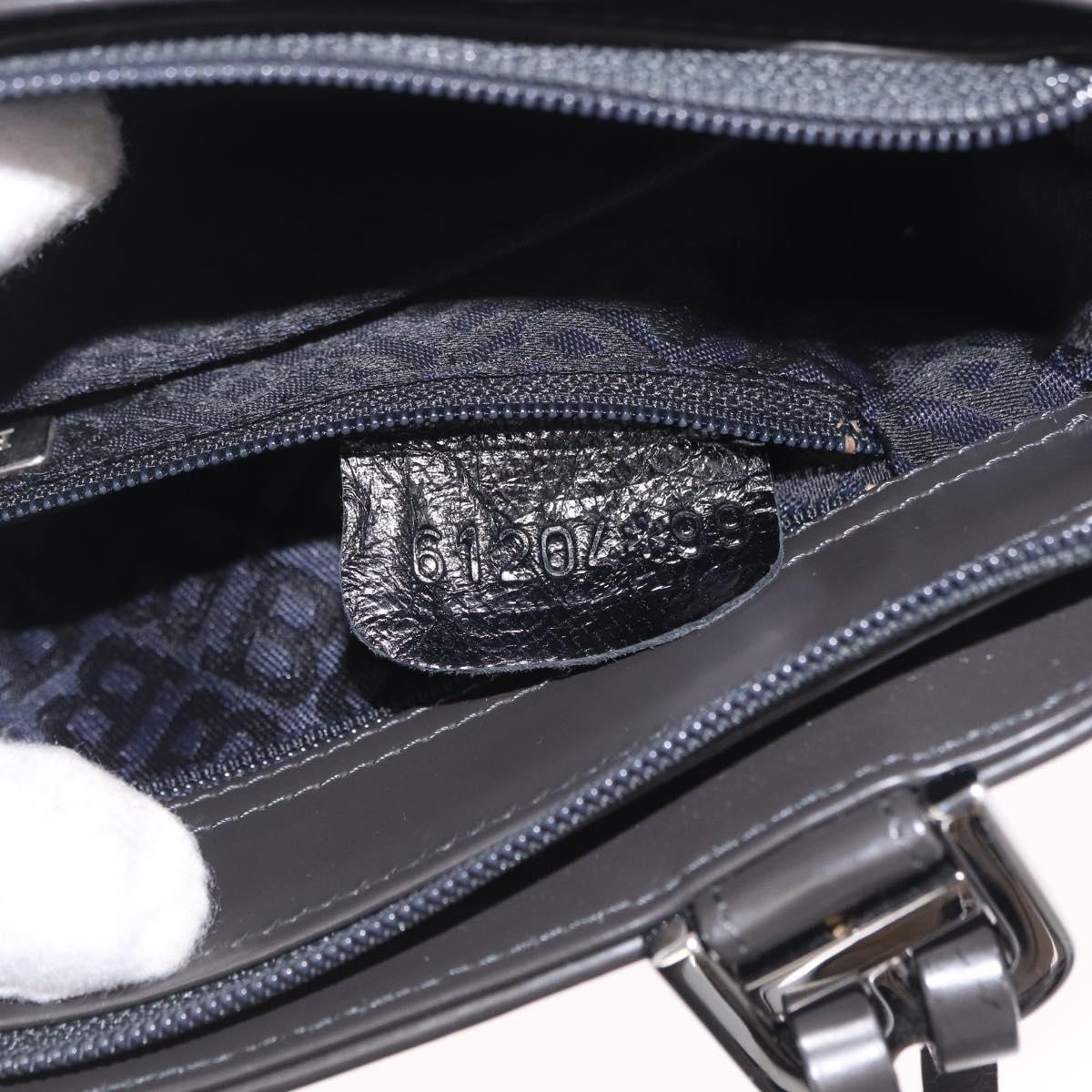 Bally Hand Bag Nylon Black Silver Auth 208374A