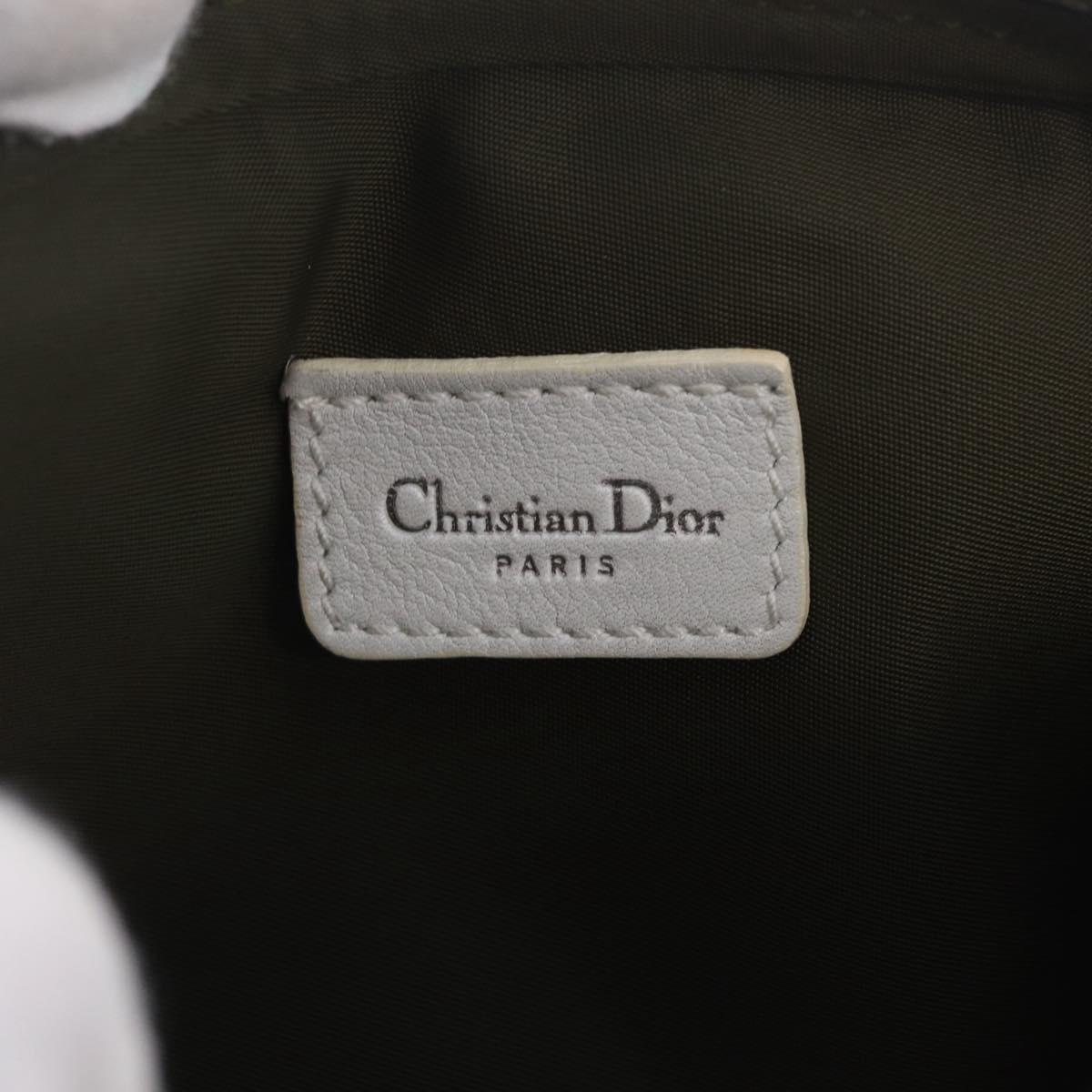 Christian Dior Trotter Body Bag Nylon Khaki Silver Auth 208377V