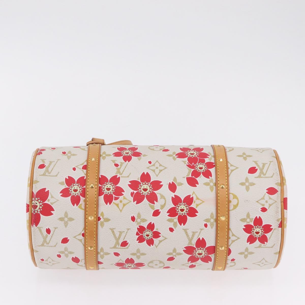 LOUIS VUITTON Monogram Cherry Blossom Papillon 26 Bag White M92011 Auth 208378A