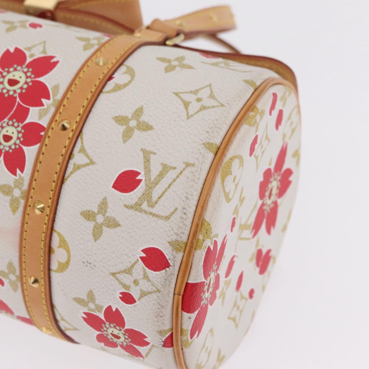 LOUIS VUITTON Monogram Cherry Blossom Papillon 26 Bag White M92011 Auth 208378A