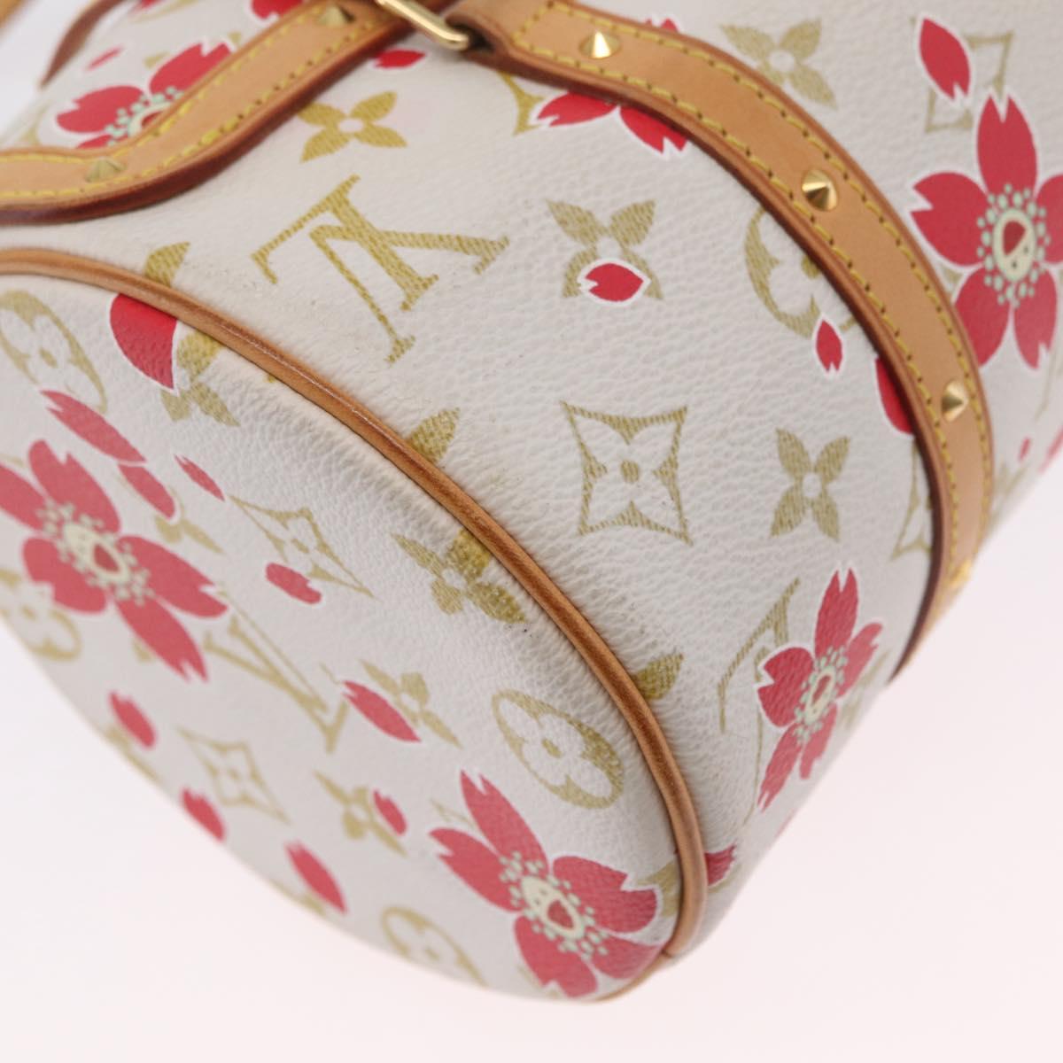 LOUIS VUITTON Monogram Cherry Blossom Papillon 26 Bag White M92011 Auth 208378A