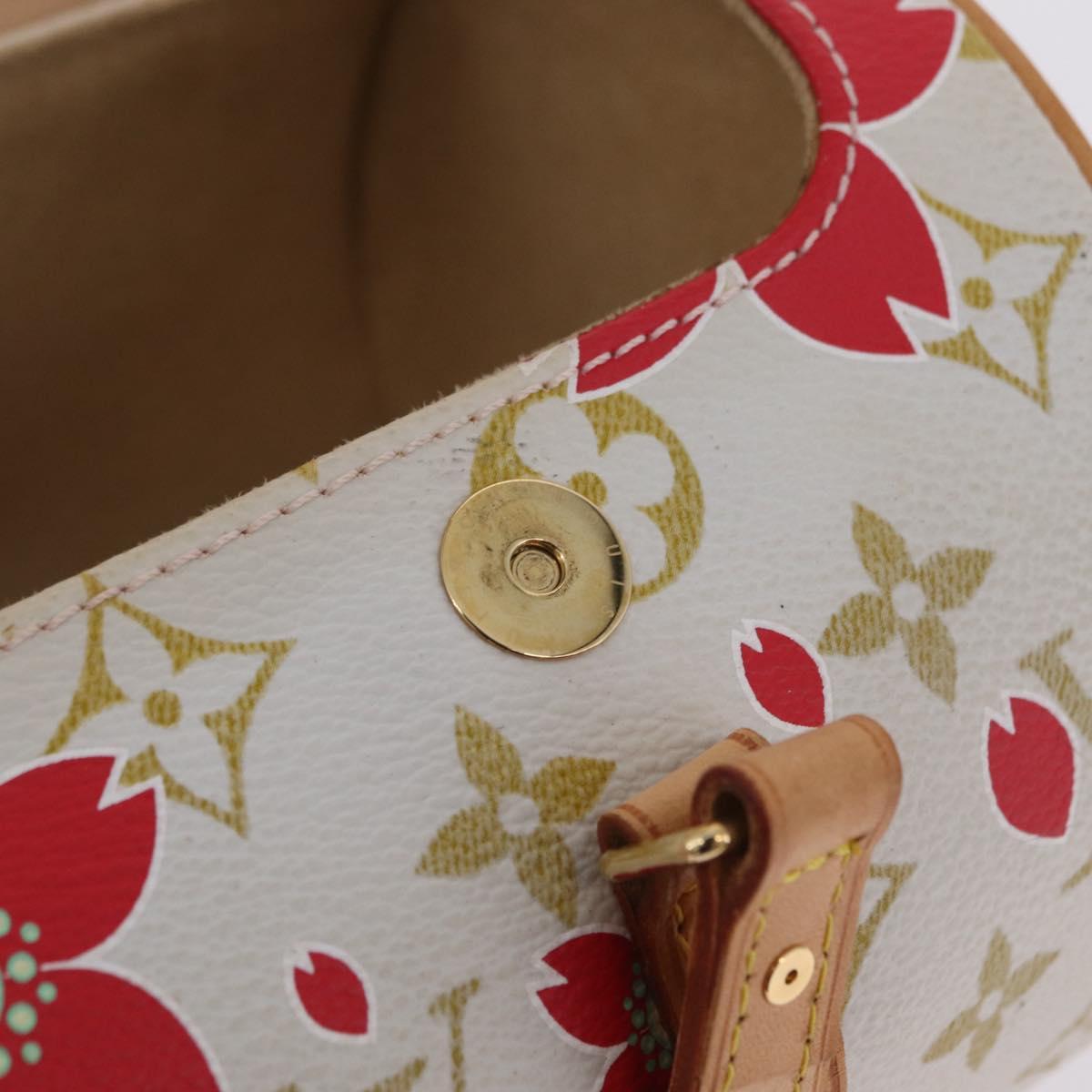 LOUIS VUITTON Monogram Cherry Blossom Papillon 26 Bag White M92011 Auth 208378A