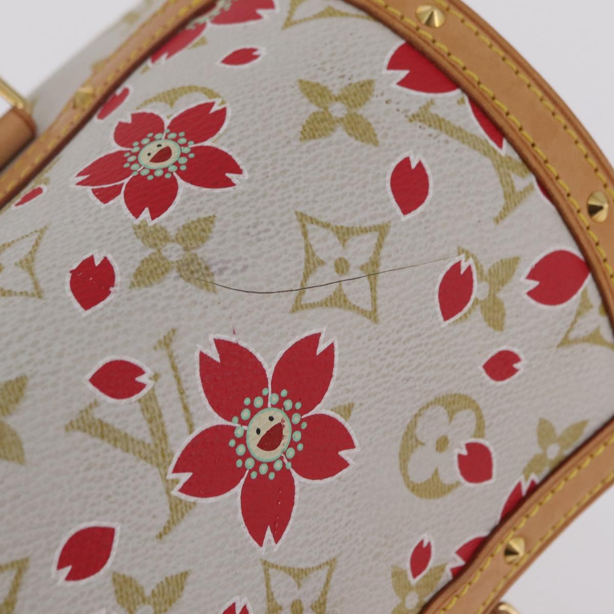 LOUIS VUITTON Monogram Cherry Blossom Papillon 26 Bag White M92011 Auth 208378A
