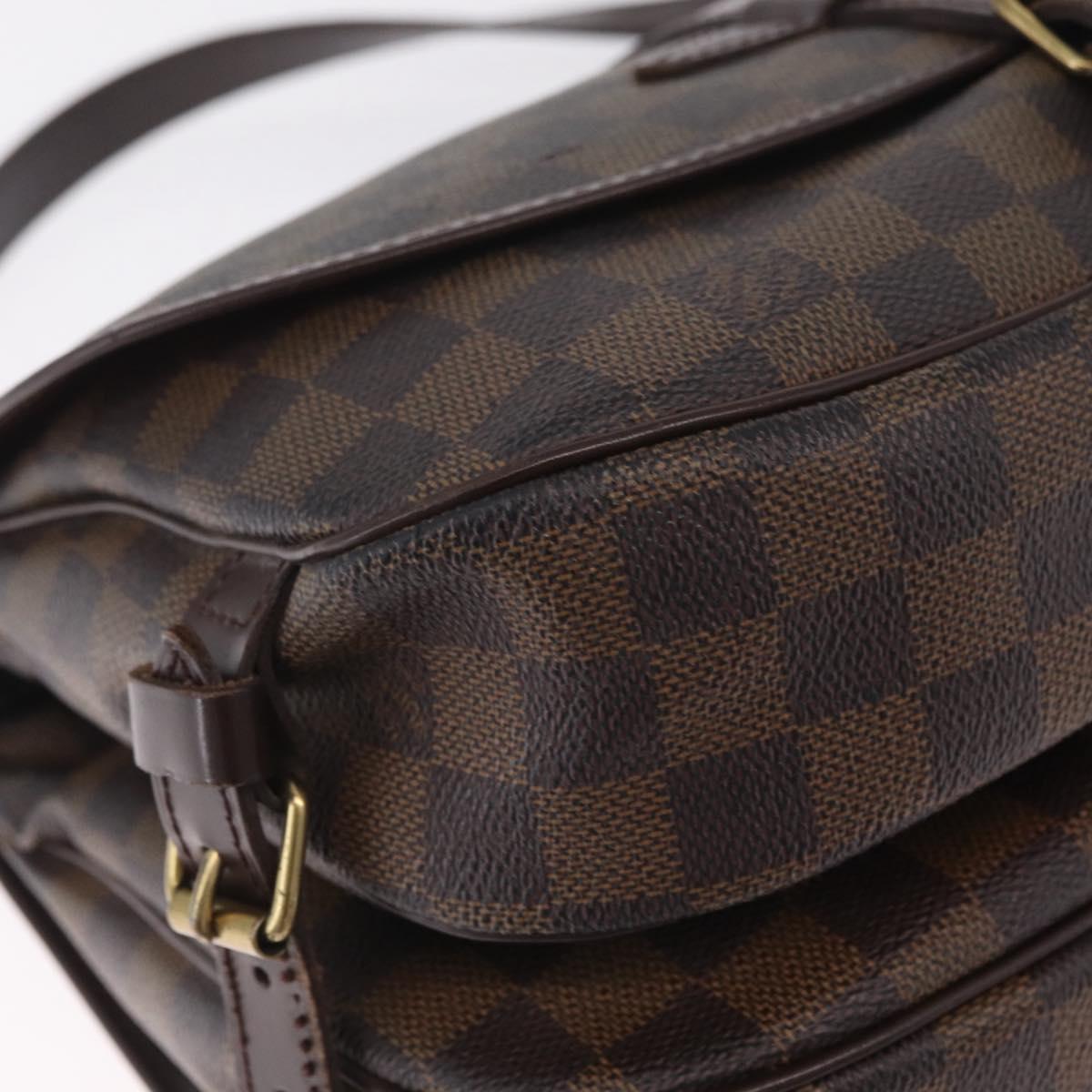 LOUIS VUITTON Damier Ebene Saumur 30 Shoulder Bag SPO N48081 LV Auth 208385