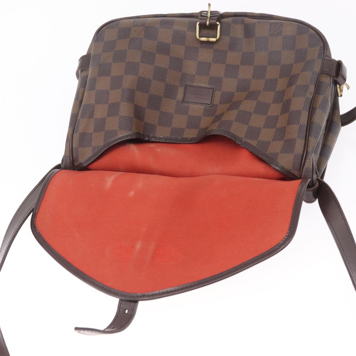 LOUIS VUITTON Damier Ebene Saumur 30 Shoulder Bag SPO N48081 LV Auth 208385
