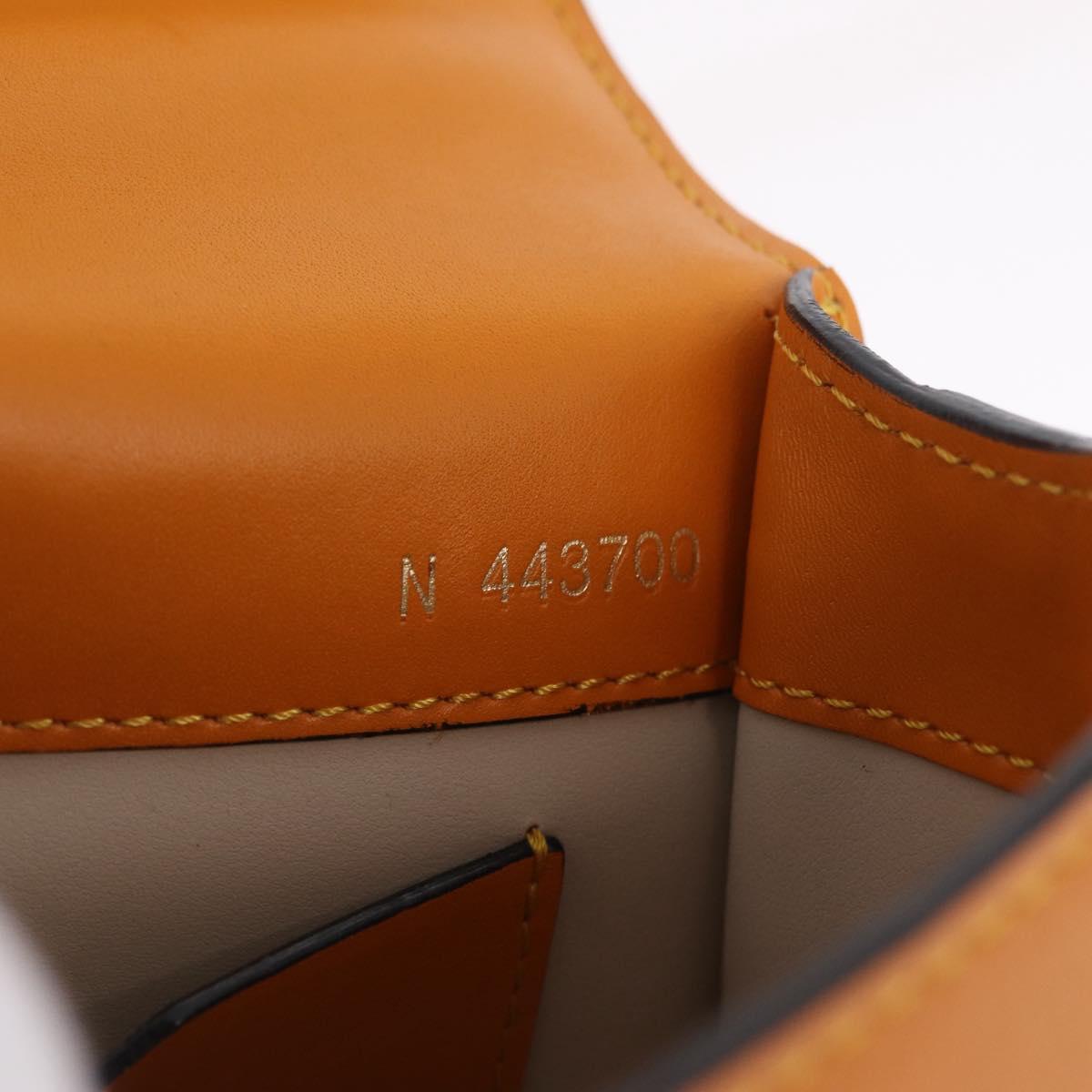 Valextra Micro Igide Hand Bag Leather 2way Orange Silver Auth 208395V
