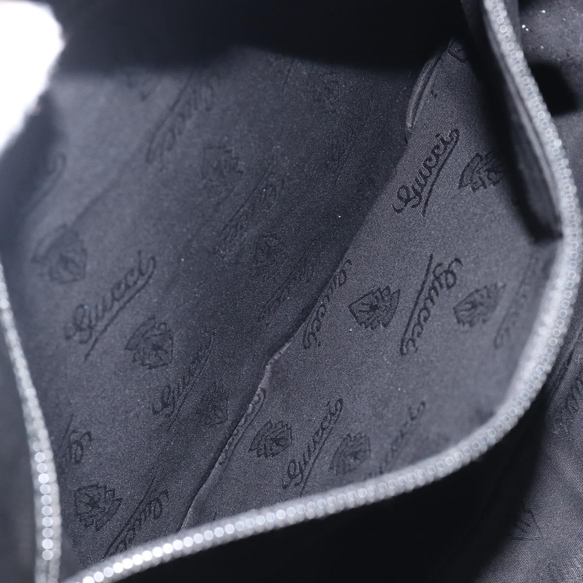 GUCCI GG implementation Shoulder Bag PVC Black Silver 201732 Auth 208397
