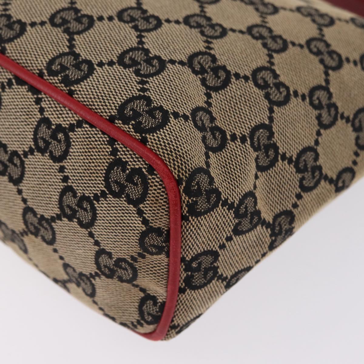 GUCCI GG Canvas Hand Pouch Hand Bag Navy Gold 039 1147 Auth 208405A