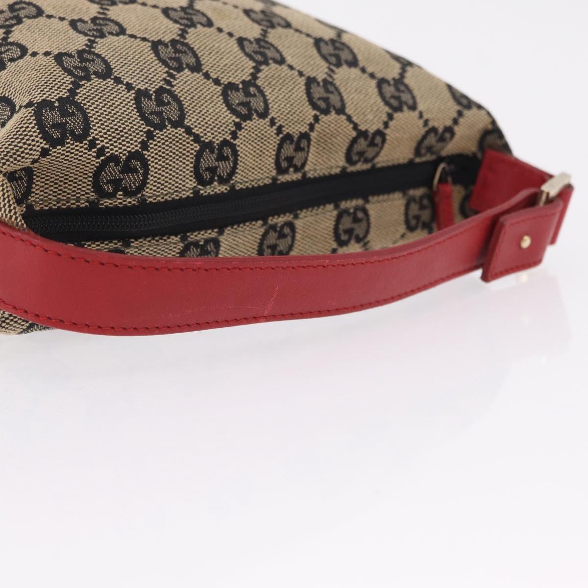 GUCCI GG Canvas Hand Pouch Hand Bag Navy Gold 039 1147 Auth 208405A