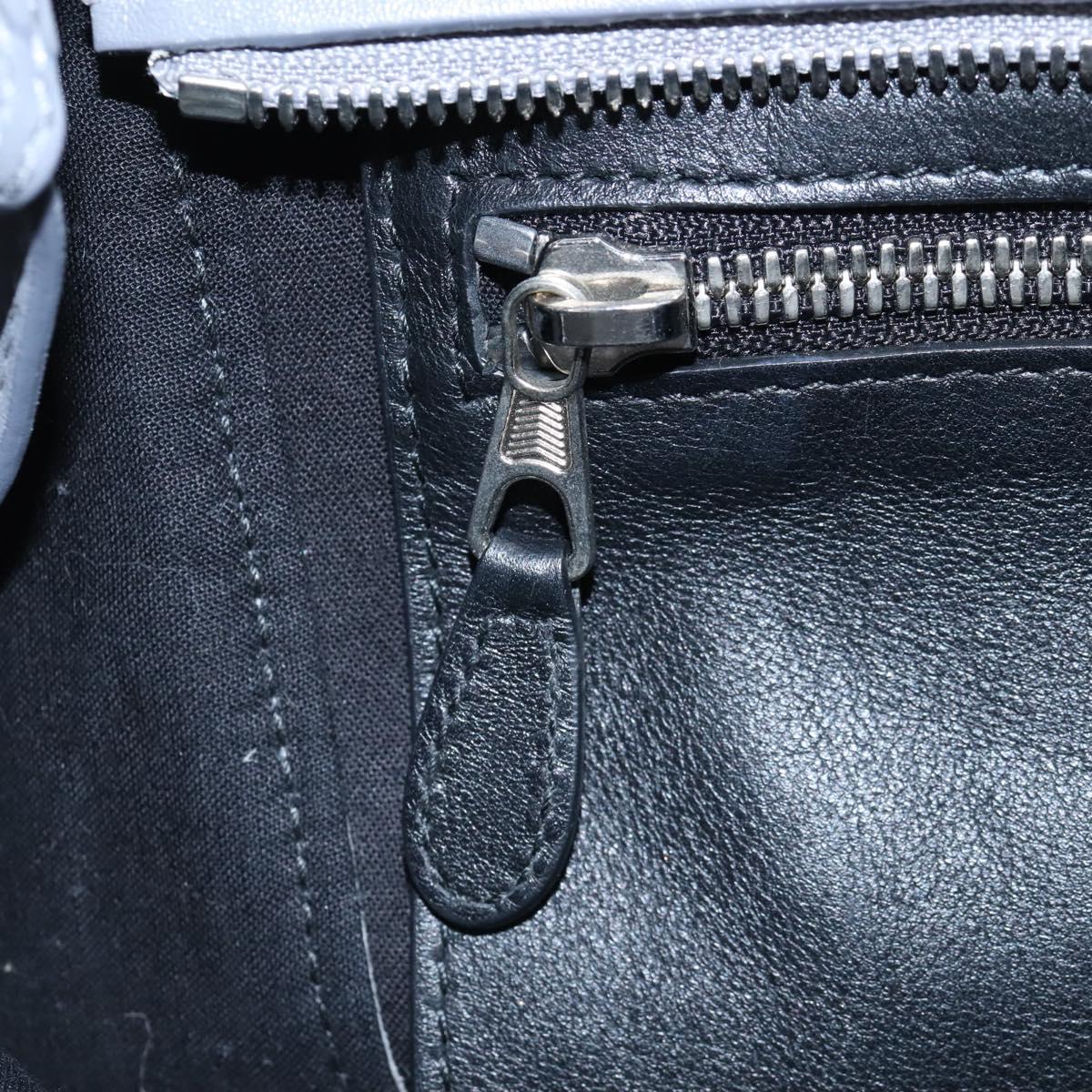 Balenciaga Laundry Cabas Hand Bag Leather 2way Gray Silver 517842 Auth 208407A