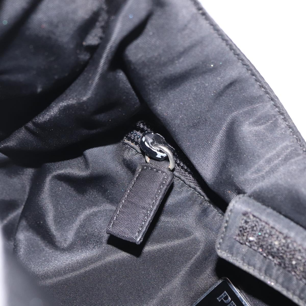 PRADA Shoulder Bag Nylon Black Auth 208422A