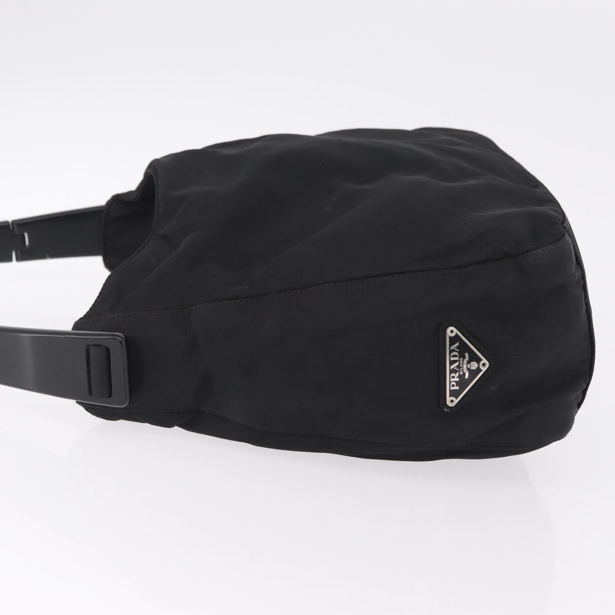 PRADA Shoulder Bag Nylon Black Auth 208422A