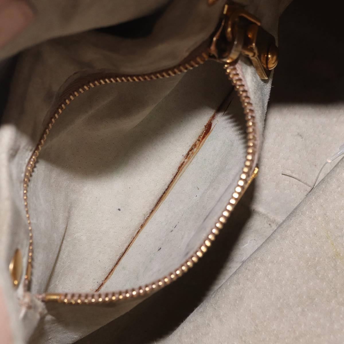 Miu Miu Hand Bag Leather Pink Gold Auth 208423