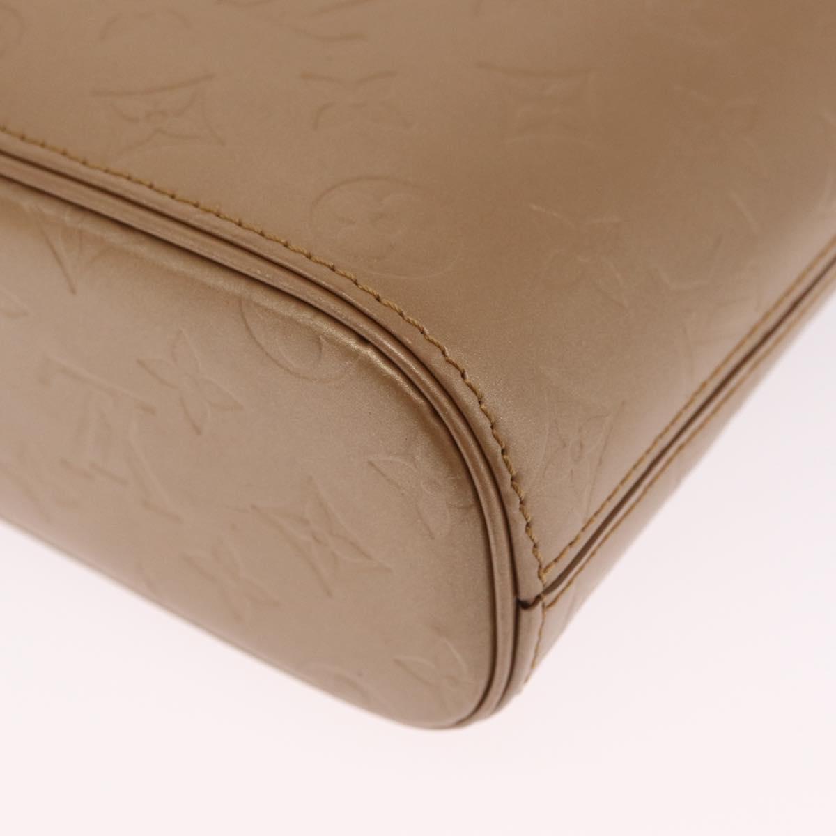 LOUIS VUITTON Monogram Mat Alston Shoulder Bag Beige M55127 LV Auth 208427V