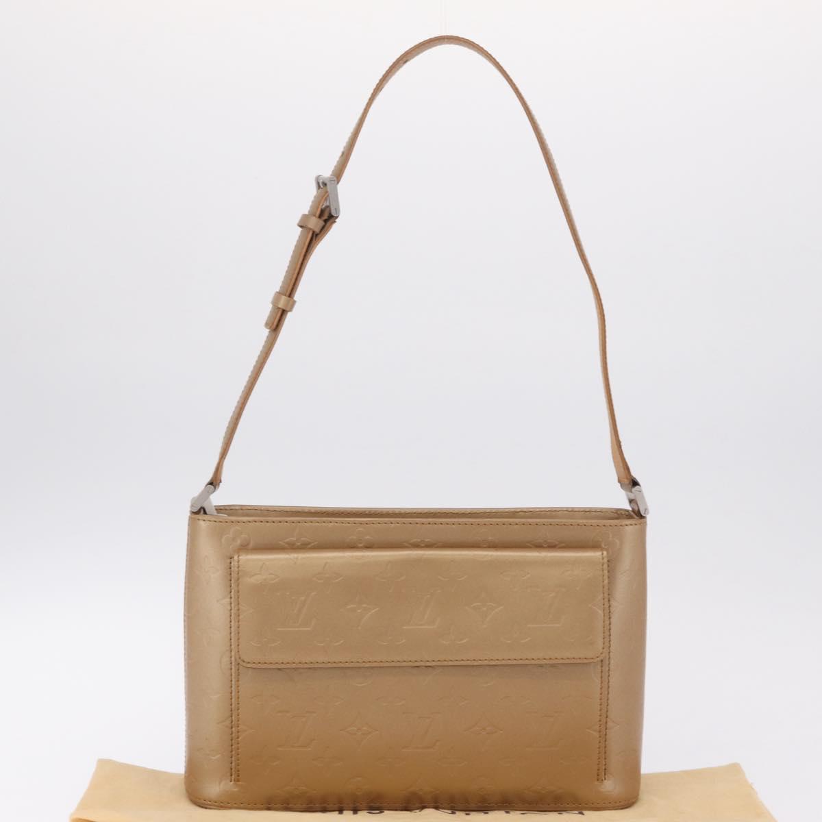 LOUIS VUITTON Monogram Mat Alston Shoulder Bag Beige M55127 LV Auth 208427V