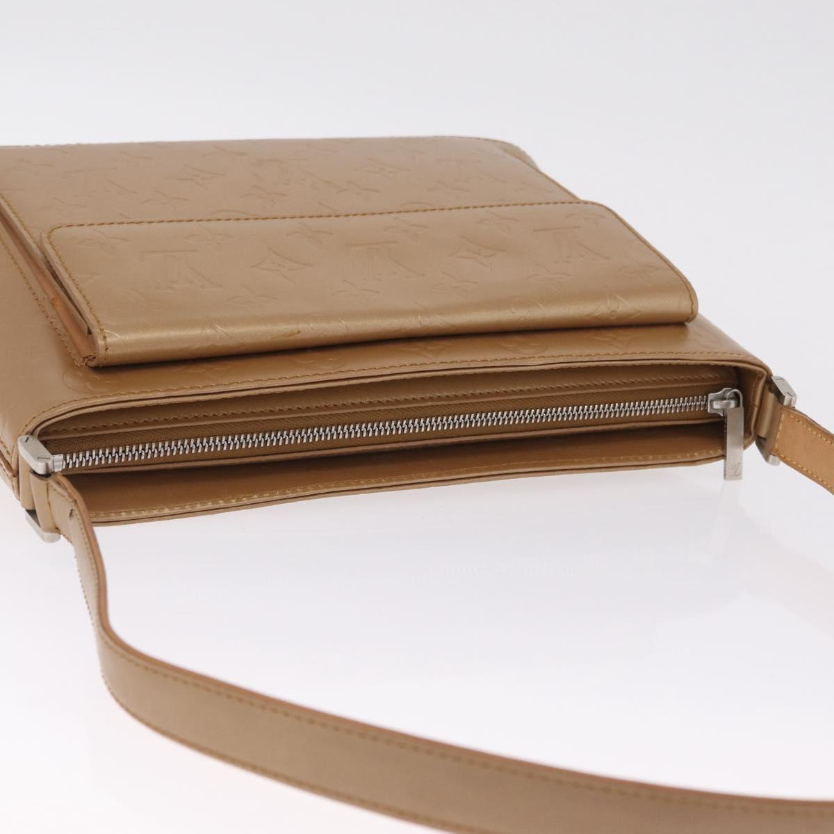 LOUIS VUITTON Monogram Mat Alston Shoulder Bag Beige M55127 LV Auth 208427V