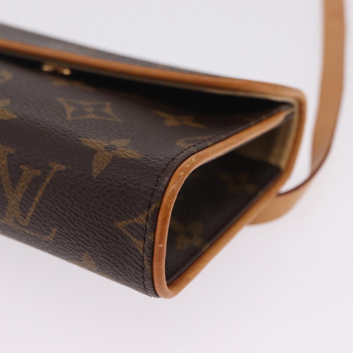 LOUIS VUITTON Monogram Pochette Florentine Waist bag M51855 LV Auth 208430A