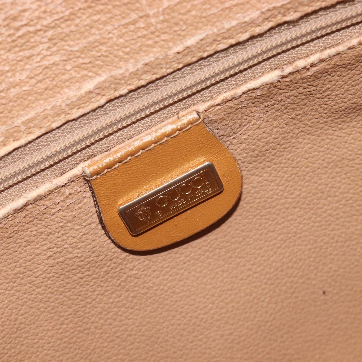 GUCCI Micro GG Supreme Boston Bag PVC Beige Gold 000 39 0158 Auth 208432