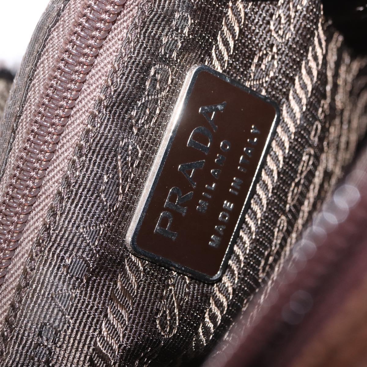 PRADA Tote Bag Leather Brown Auth 208433