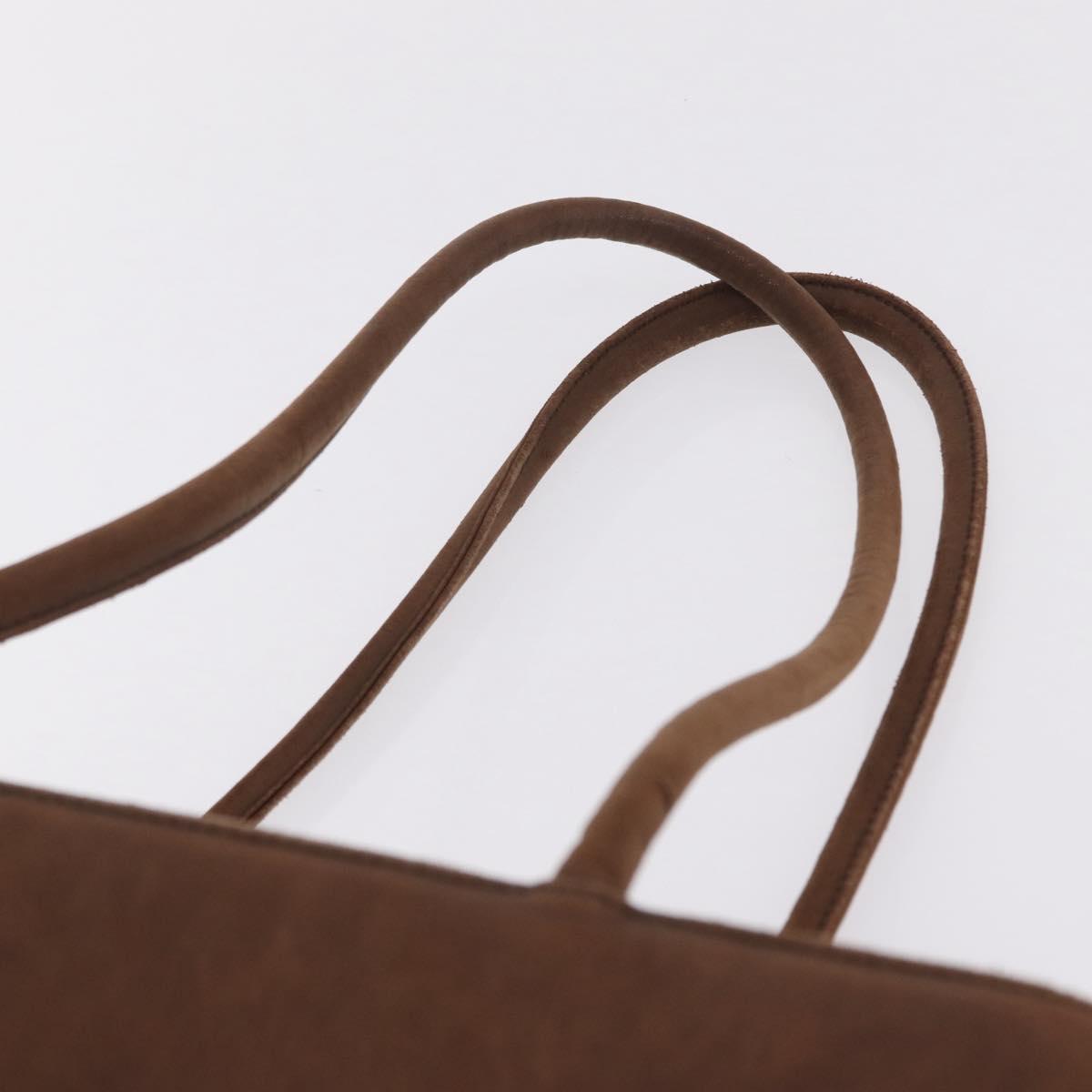 PRADA Tote Bag Leather Brown Auth 208433