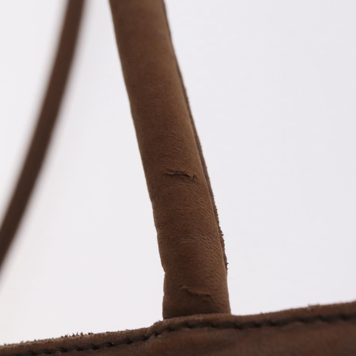 PRADA Tote Bag Leather Brown Auth 208433