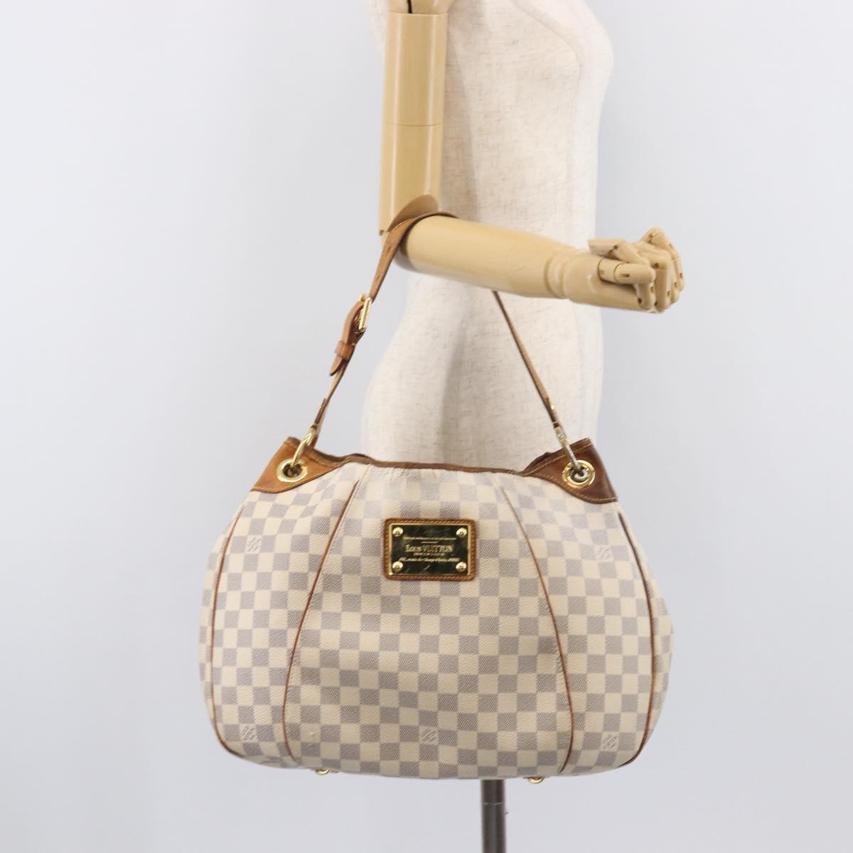 LOUIS VUITTON Damier Azur Galliera PM Shoulder Bag N55215 LV Auth 208435