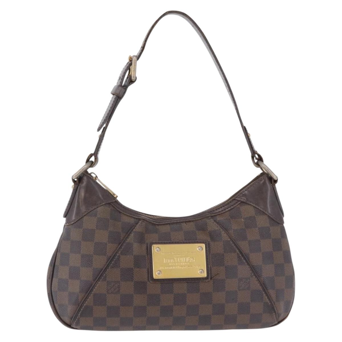 LOUIS VUITTON Damier Ebene Thames PM Shoulder Bag N48180 LV Auth 208436