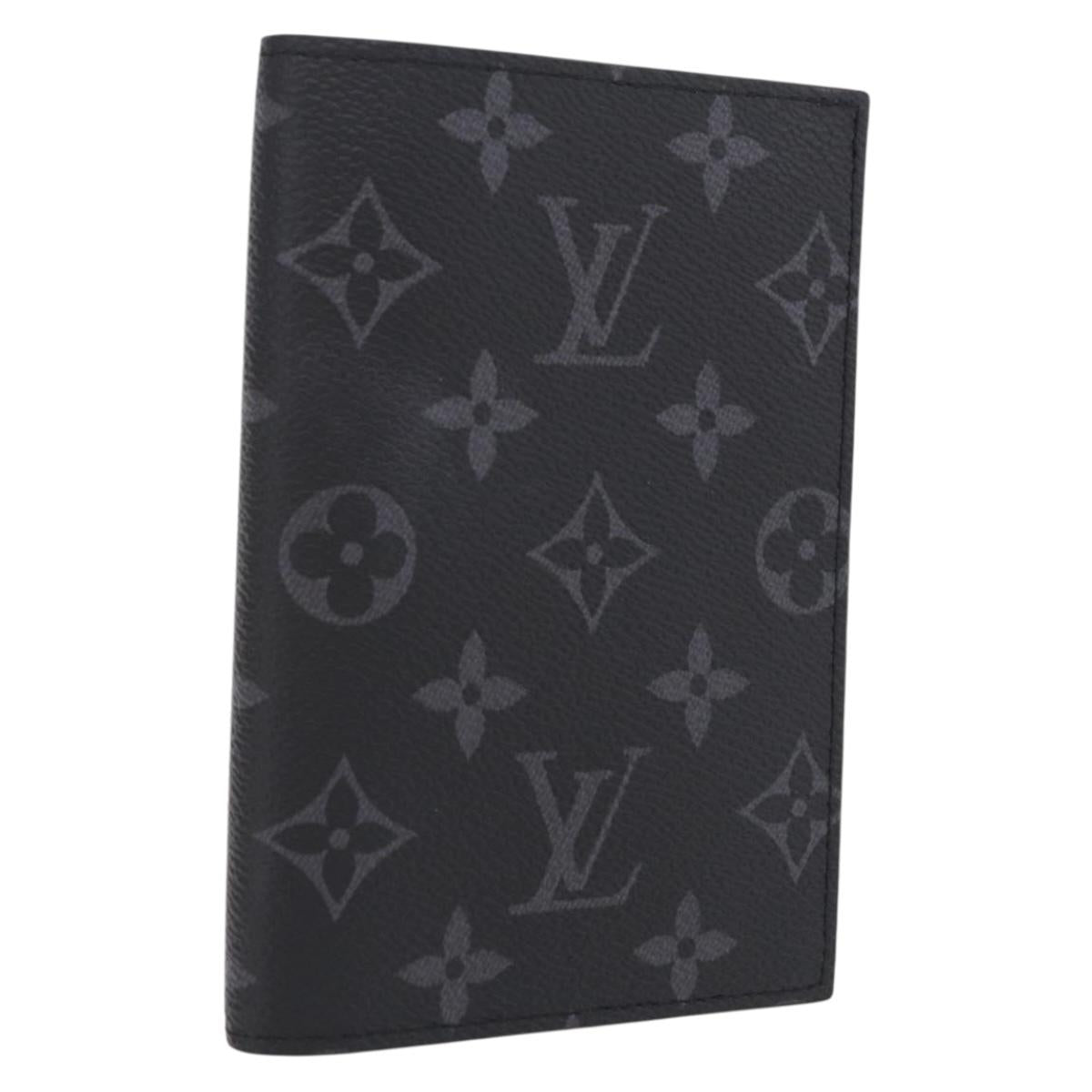 LOUIS VUITTON Monogram Eclipse Couverture Passport Case M64501 LV Auth 208440V