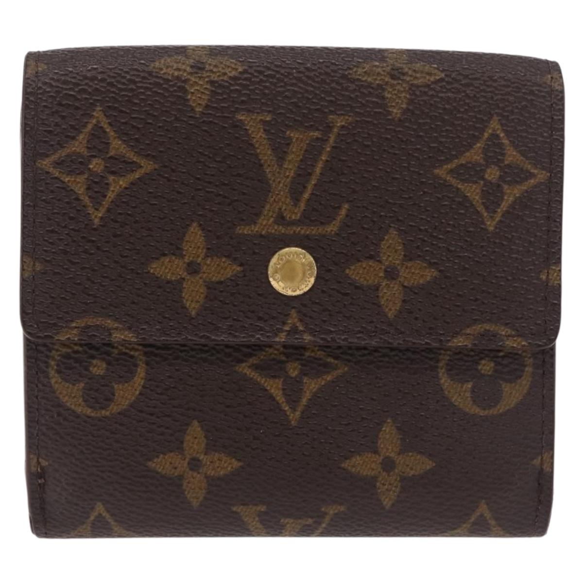 LOUIS VUITTON Monogram Portefeuille Elise Trifold Wallet M61654 LV Auth 208445