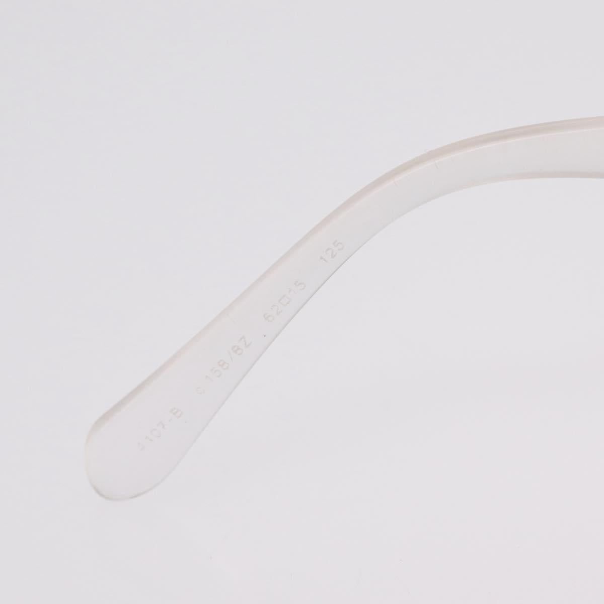 CHANEL Sunglasses metal Clear CC Auth 208452