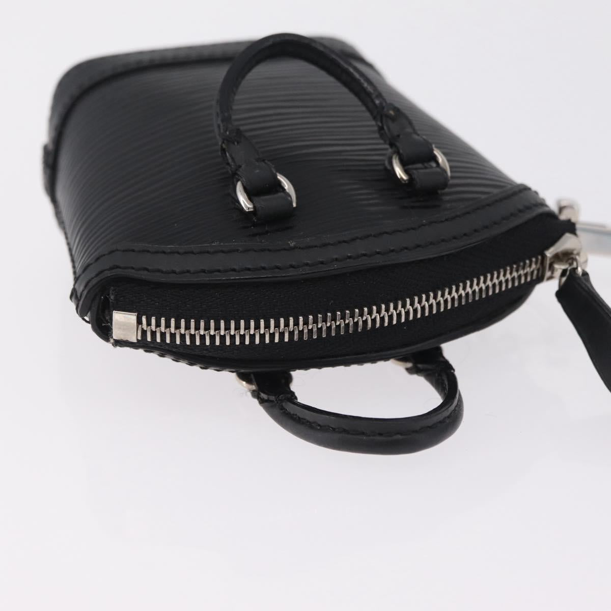 LOUIS VUITTON Epi Mini Lockit Charm Black LV Auth 208454M