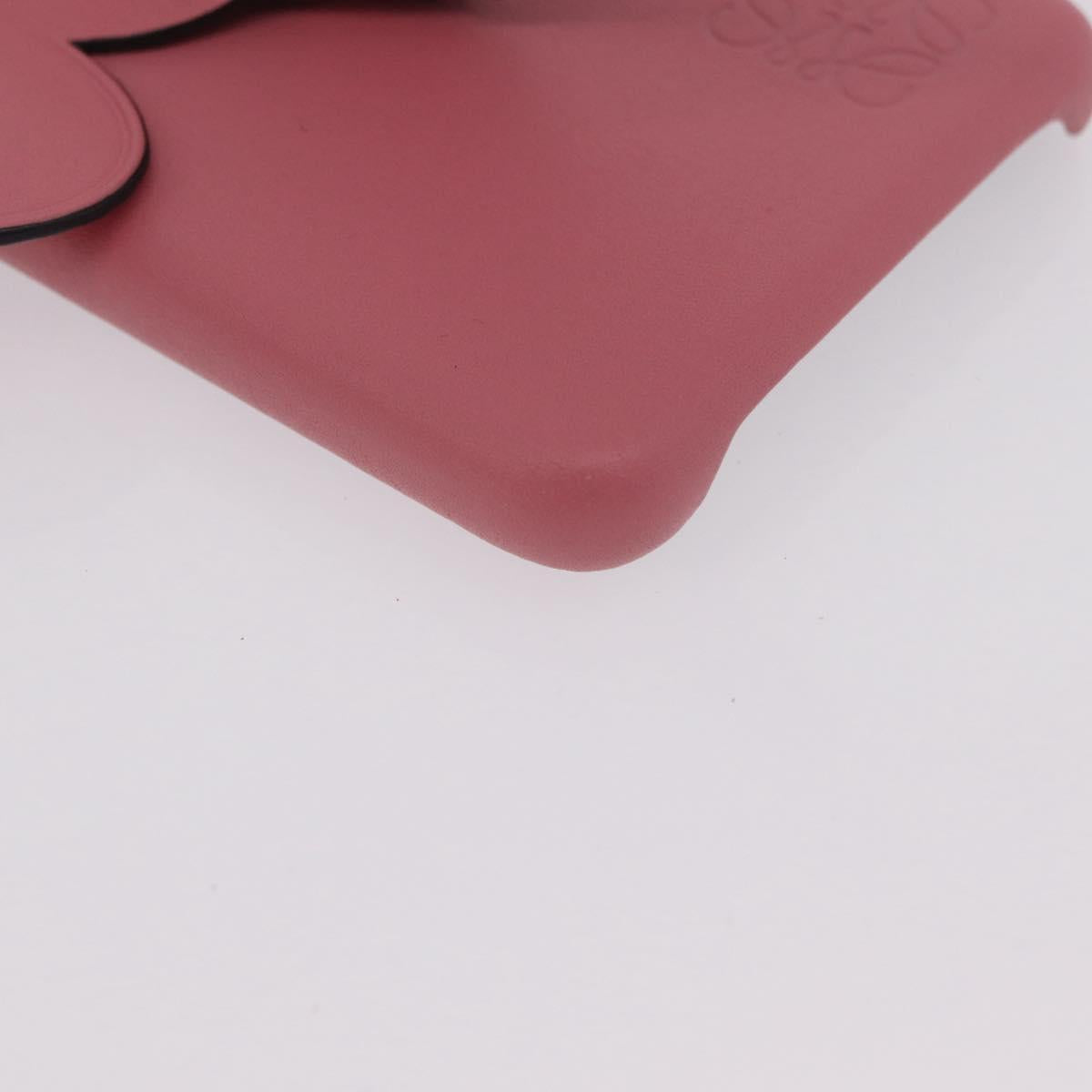 LOEWE Cell Phone Case Leather iPhone 13 Pro MAX Pink Auth 208460M