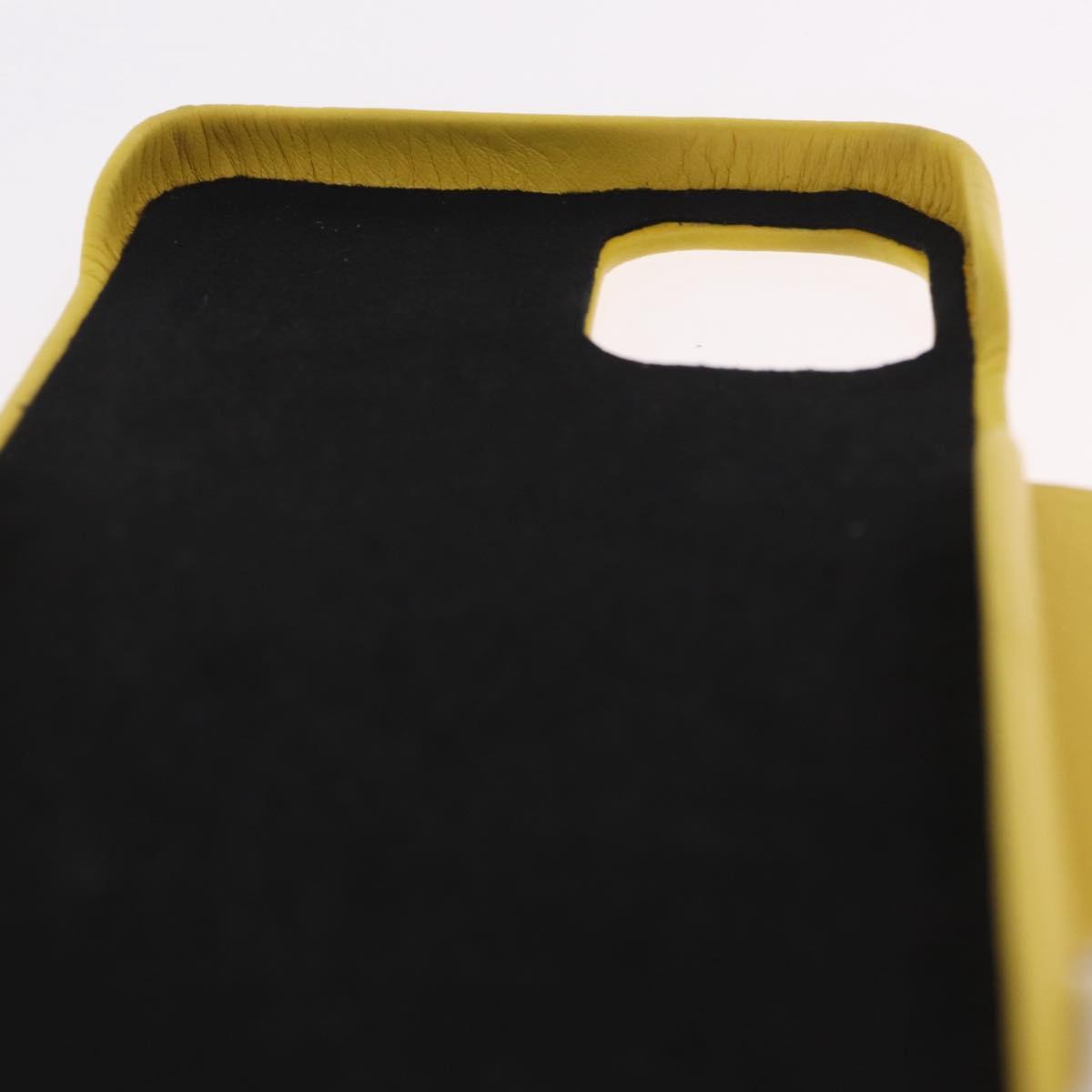 LOEWE Cell Phone Case Leather iPhone 13 Pro MAX Yellow Auth 208461M