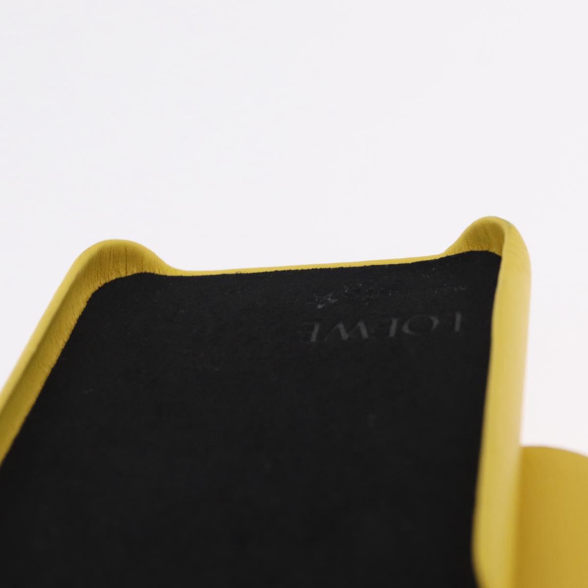 LOEWE Cell Phone Case Leather iPhone 13 Pro MAX Yellow Auth 208461M