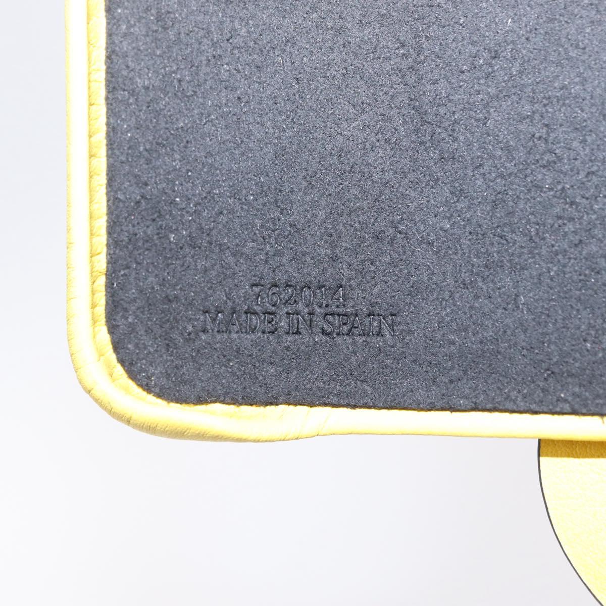 LOEWE Cell Phone Case Leather iPhone 13 Pro MAX Yellow Auth 208461M