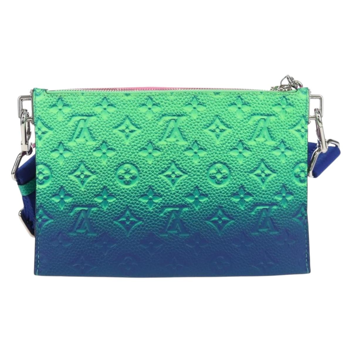 LOUIS VUITTON Taurillon Clemence Illusion Trio Pouch NM M59680 Auth 208551SM