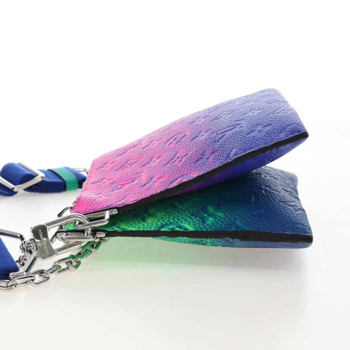 LOUIS VUITTON Taurillon Clemence Illusion Trio Pouch NM M59680 Auth 208551SM