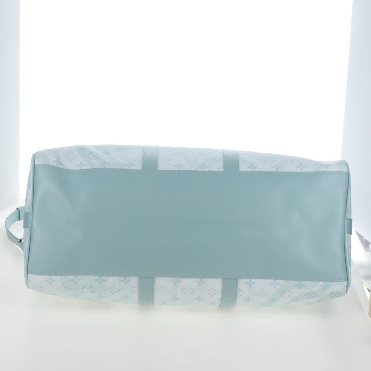 LOUIS VUITTON Aqua Garden Keepall Bandouliere 50 Bag M22570 LV Auth 208560SM