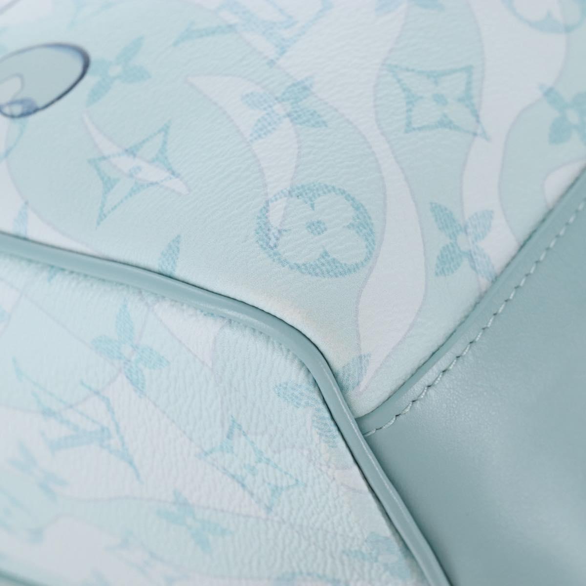 LOUIS VUITTON Aqua Garden Keepall Bandouliere 50 Bag M22570 LV Auth 208560SM