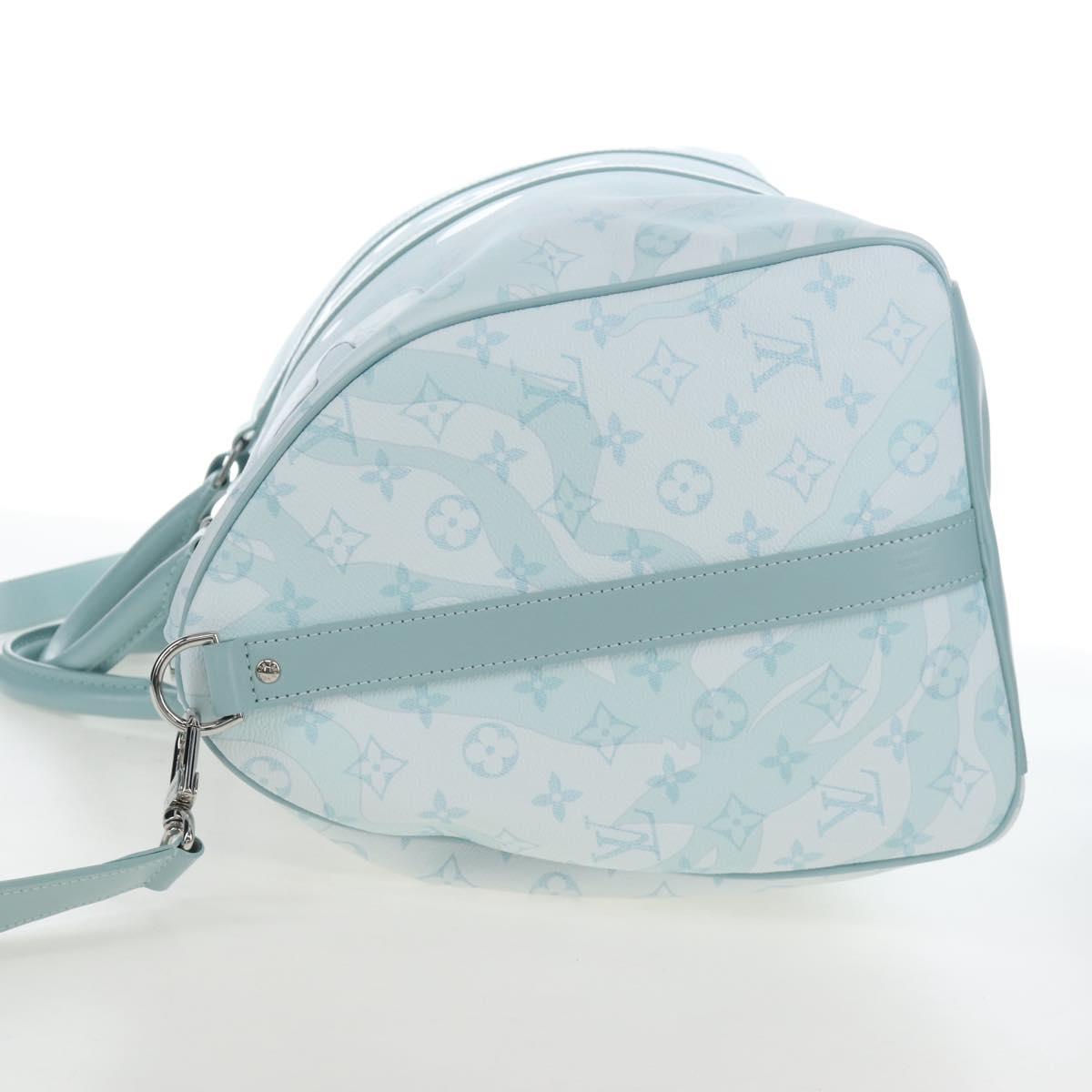 LOUIS VUITTON Aqua Garden Keepall Bandouliere 50 Bag M22570 LV Auth 208560SM