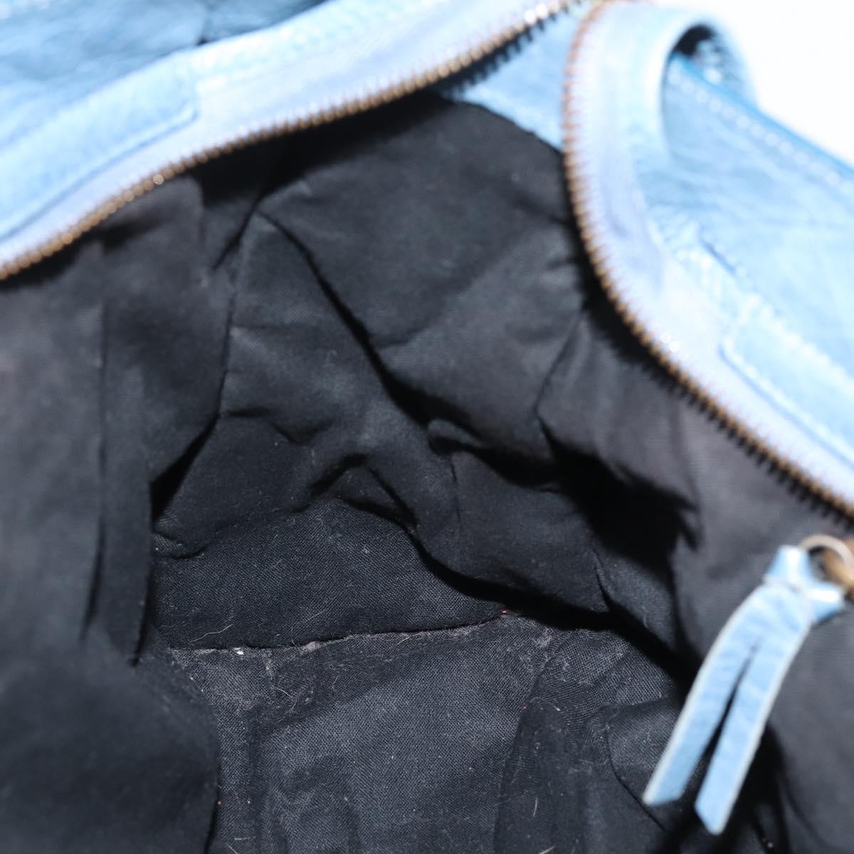Balenciaga The City Hand Bag Leather 2way Blue 115748 Auth 208567V