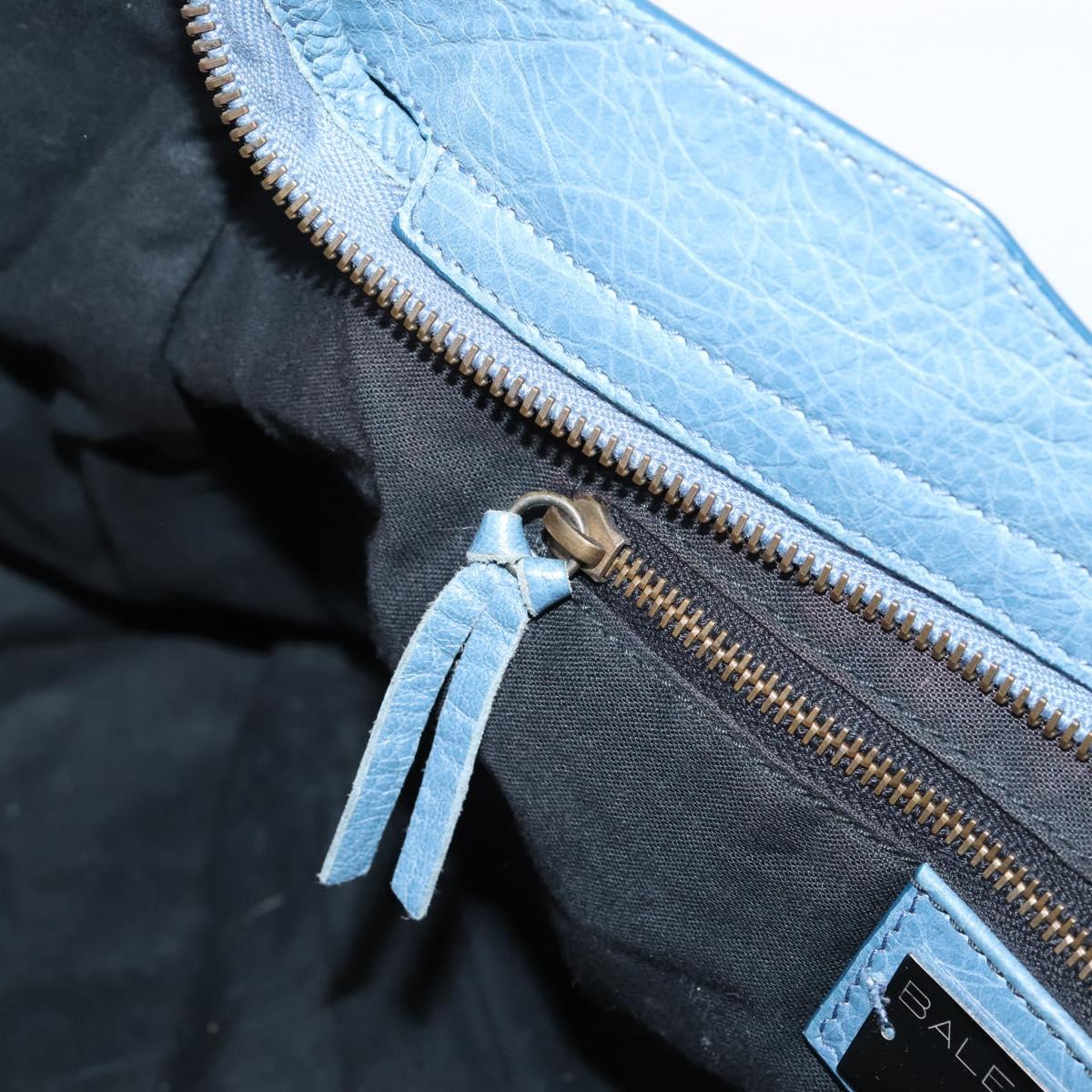 Balenciaga The City Hand Bag Leather 2way Blue 115748 Auth 208567V