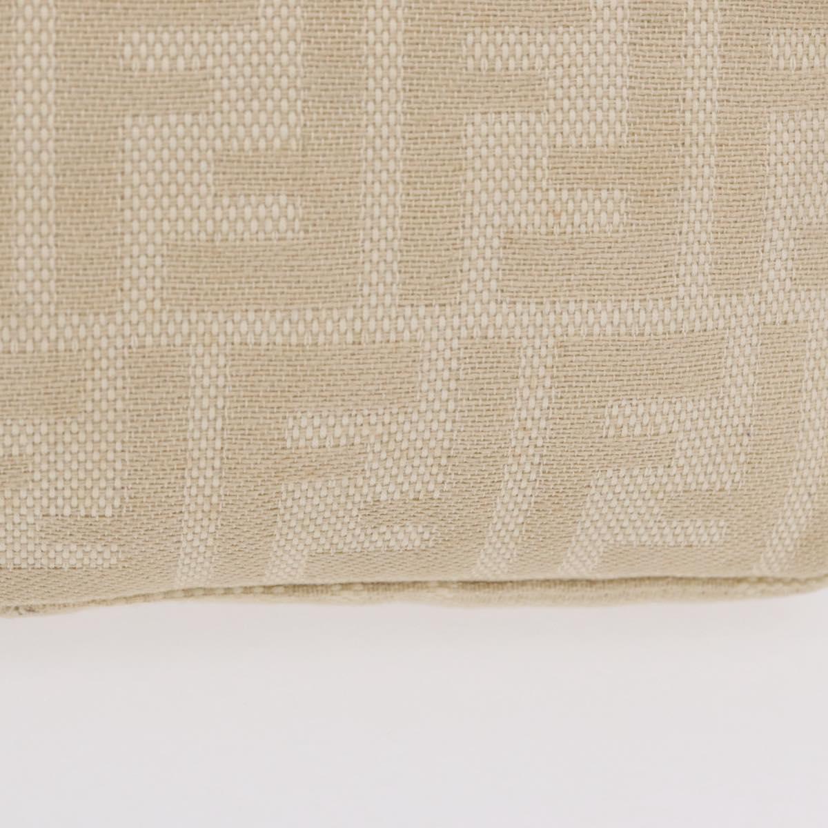FENDI Zucca Canvas Mamma Baguette Shoulder Bag Beige Silver 26424 Auth 208569V