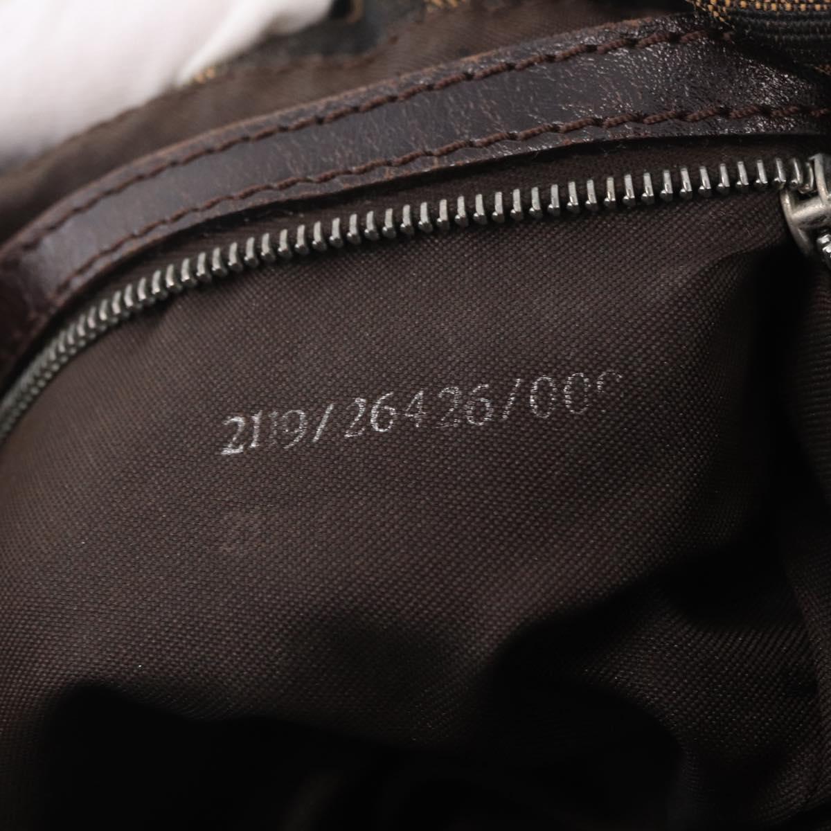 FENDI Zucca Canvas Mamma Baguette Shoulder Bag Brown Black 26426 Auth 208575A